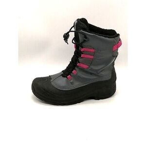 Columbia Gray and Pink Insulated Winter Rain Boot
